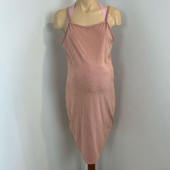 Rose Maternite Maternity Pregnancy Stretch Pink Blush Nighty Medium Dress Midi - Picture 3 of 11